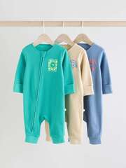 Комбинезон / Cлип для малышей Next E19-551, 3 шт., Голубой, Мятный, Бежевый