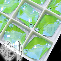 Стразы пришивные Cosmic Neon Green Shimmer зеленые неоновые с блеском Шиммер