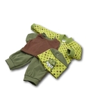 Костюм с курткой бомбером - Зеленый. Одежда для кукол, пупсов и мягких игрушек.