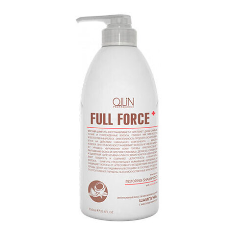 OLLIN Full Force Restoring Shampoo - Интенсивный восстанавливающий шампунь с маслом кокоса