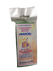 Мастика "Фанси" (100 гр) для обтяжки и лепки. Темно-зеленая