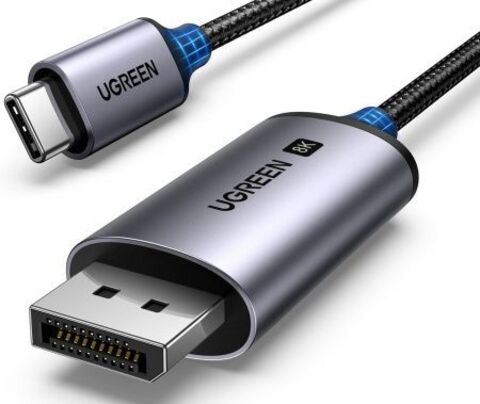 Кабель UGREEN USB-C to DisplayPort 8K Cable, 2м, серебристый CM556