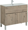 Aquanet 277557 Компл.3 - Тумба Алвита new 100 напольная 1 ящ., 2 дв.цв.дуб веллингтон белый (277557)