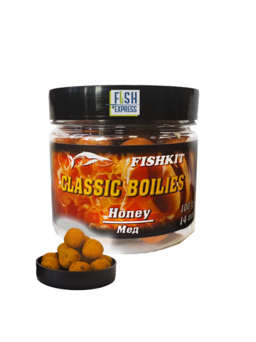 Бойлы FISHKIT Classic вареные тонущие 14мм 100гр. Мёд