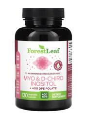 Forest Leaf мио и D-хироинозитол, 120 растительных капсул