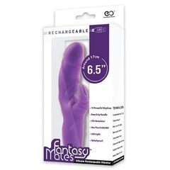 Фиолетовый вибратор с клиторальным стимулятором MATES FANTASY RECHARGE VIBRATOR - 17 см. - 