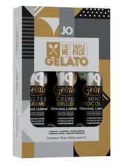 Подарочный набор вкусовых лубрикантов Tri-Me Triple Pack Gelato - 