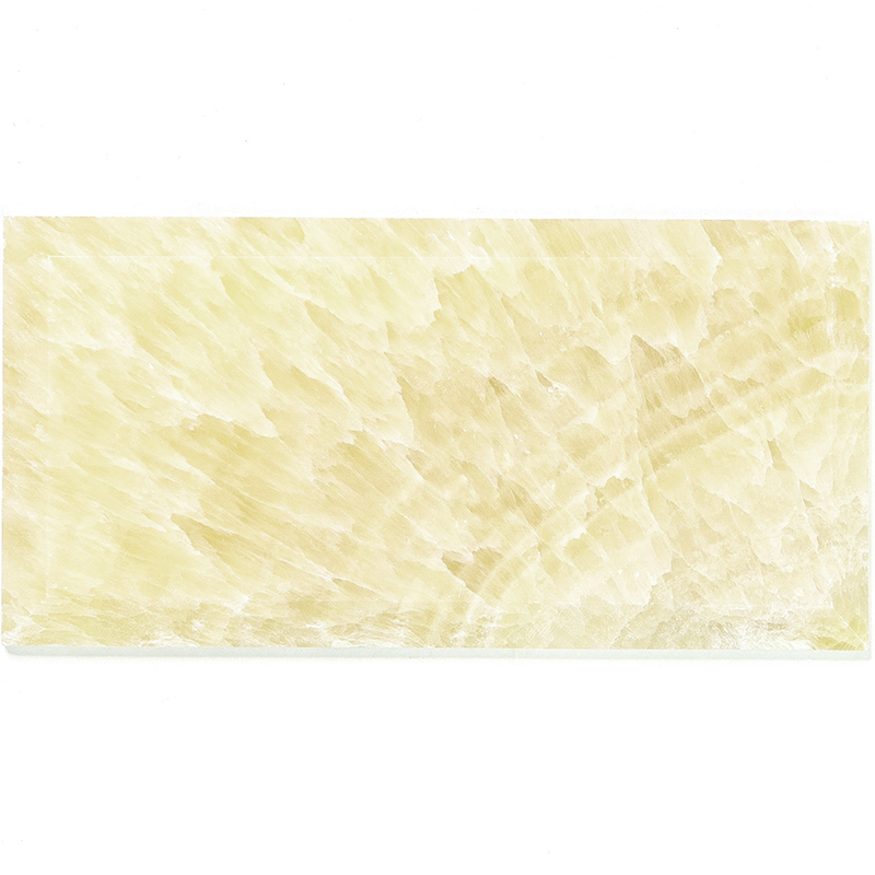 BRI-073 Onyx Yellow Плитка из оникса Natural Brik желтый светлый прямоугольник глянцевый