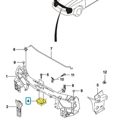 ЗАМОК КАПОТА NEXIA, ESP НА ПАНЕЛИ GM