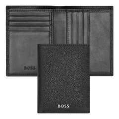 Визитница складная кожаная HB Classic Grained Black