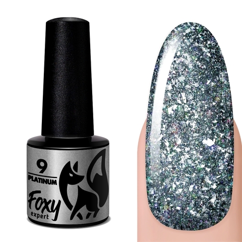 Foxy Гель-лак дизайн (Gel polish PLATINUM) #09, 5 ml