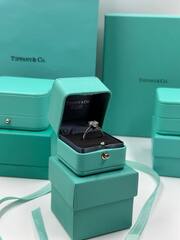 66620- Подарочная коробка/футляр для кольца/гвоздиков TIFFANY lux кожа
