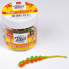Слаги съедобные LJ Pro Series Tipsy Worm 2,3 in (58 мм), цвет T76, 12 шт