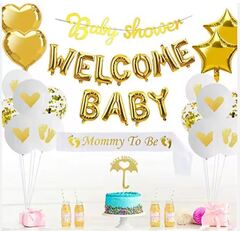 К Надпись, WELCOME BABY, Золото, 17
