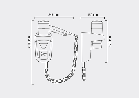 Фен настенный Valera Premium Protect 1200 Shaver White