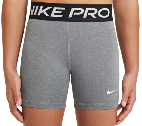 Детские шорты Nike Pro 3in Shorts - carbon heather/white