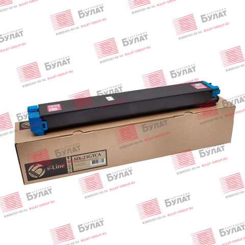 Тонер-картридж БУЛАТ s-Line MX-23GTСA для Sharp MX-1810 (Голубой, 10000 стр.), совместимый