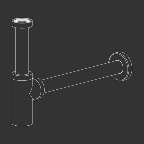 CeaDesign SIF 01 S Сифон для раковины, цвет сатинированная сталь