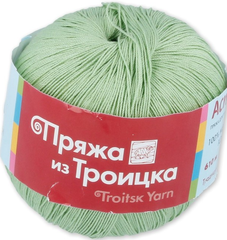 Пряжа "Астра", 100% мерсеризованный хлопок, 100гр, 610м, зеленое яблоко