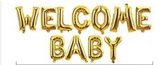 К Надпись, WELCOME BABY, Золото, 17