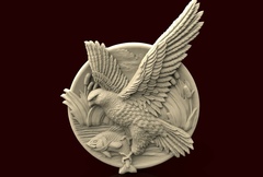 Силиконовый молд   Ястреб    (медальон)  № 0478