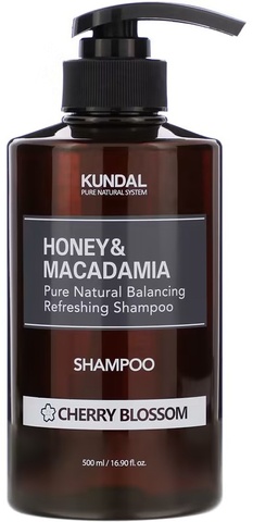 KUNDAL ШАМПУНЬ CHERRY BLOSSOM  HONEY/MACADAMIA NATURE SHAMPOO 500ML