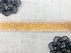 Тесьма жаккард, ш. 2 см, светло-оранжевый
