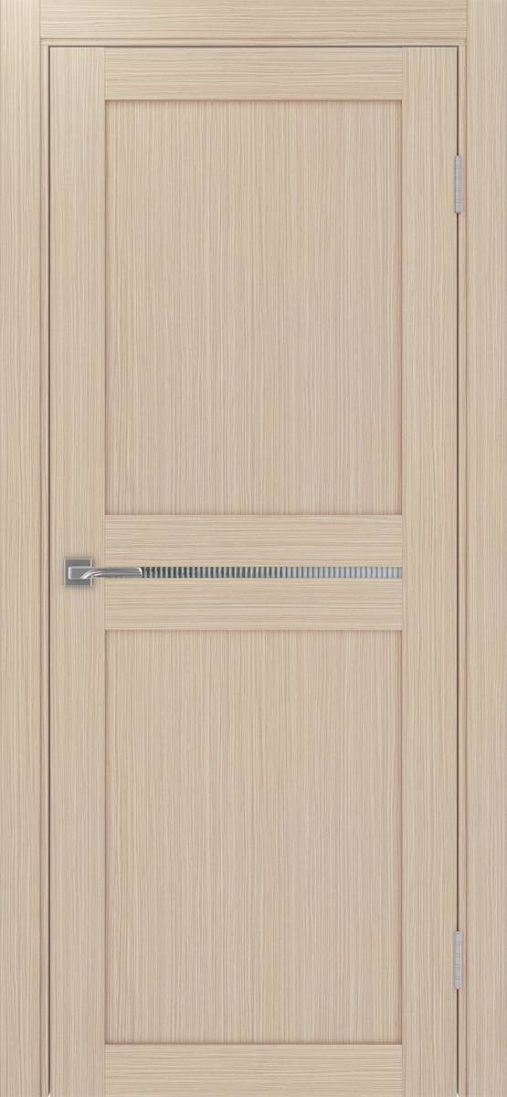 Дверь межкомнатная Оптима Порте Турин 520.121, цвет беленый дуб, экошпон, стекло мору