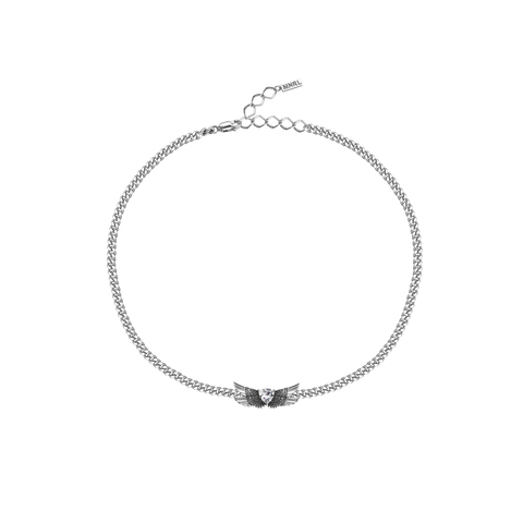 Колье-цепь OPEN YOUR HEART серебро с Топазом