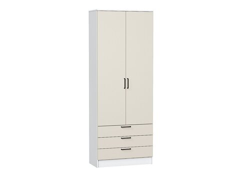 Шкаф двухстворчатый Стиль ШК-803 с ящиками Cashmere In 2S Белый