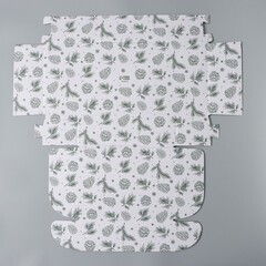 Коробка сборная одиночная Прямоугольник, «Шишки», 27*21*9 см