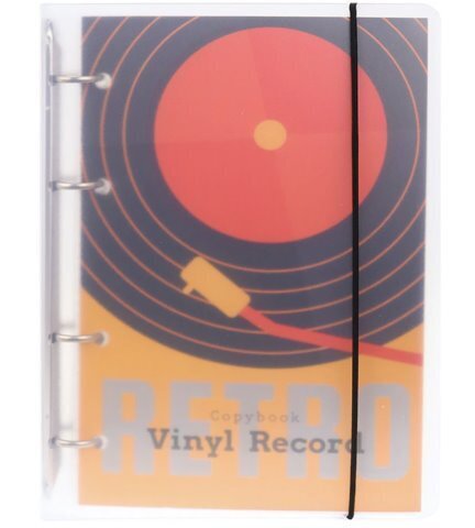 Тетрадь на кольцах 120л А5+, кл. вырубка под кольца, в ассорти