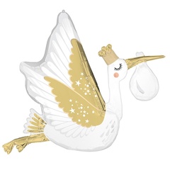 А Фигура, Аист, Сатин, Белый, 35