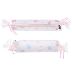 Пенал - косметичка Alingar, ПВХ, молния, 210 х 60 х 40 мм, "Конфетка-3", бежевый (макарунсы)