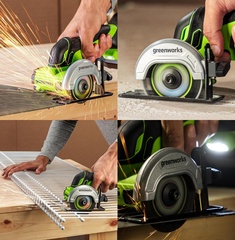 Угловая шлифмашина Greenworks GD24UCS 24V (76 мм) аккумуляторная, без АКБ и ЗУ