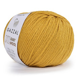 Пряжа Gazzal Baby Wool XL 842 горчица