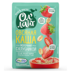 Молочная овсяная каша с клубникой 'Ол'лайт', 240г 🔸 6 шт х 40г
