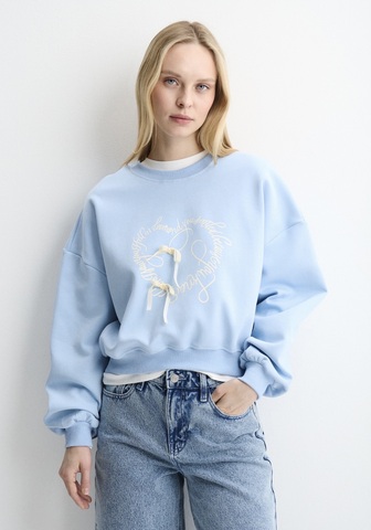 Свитшот Купидон голубой