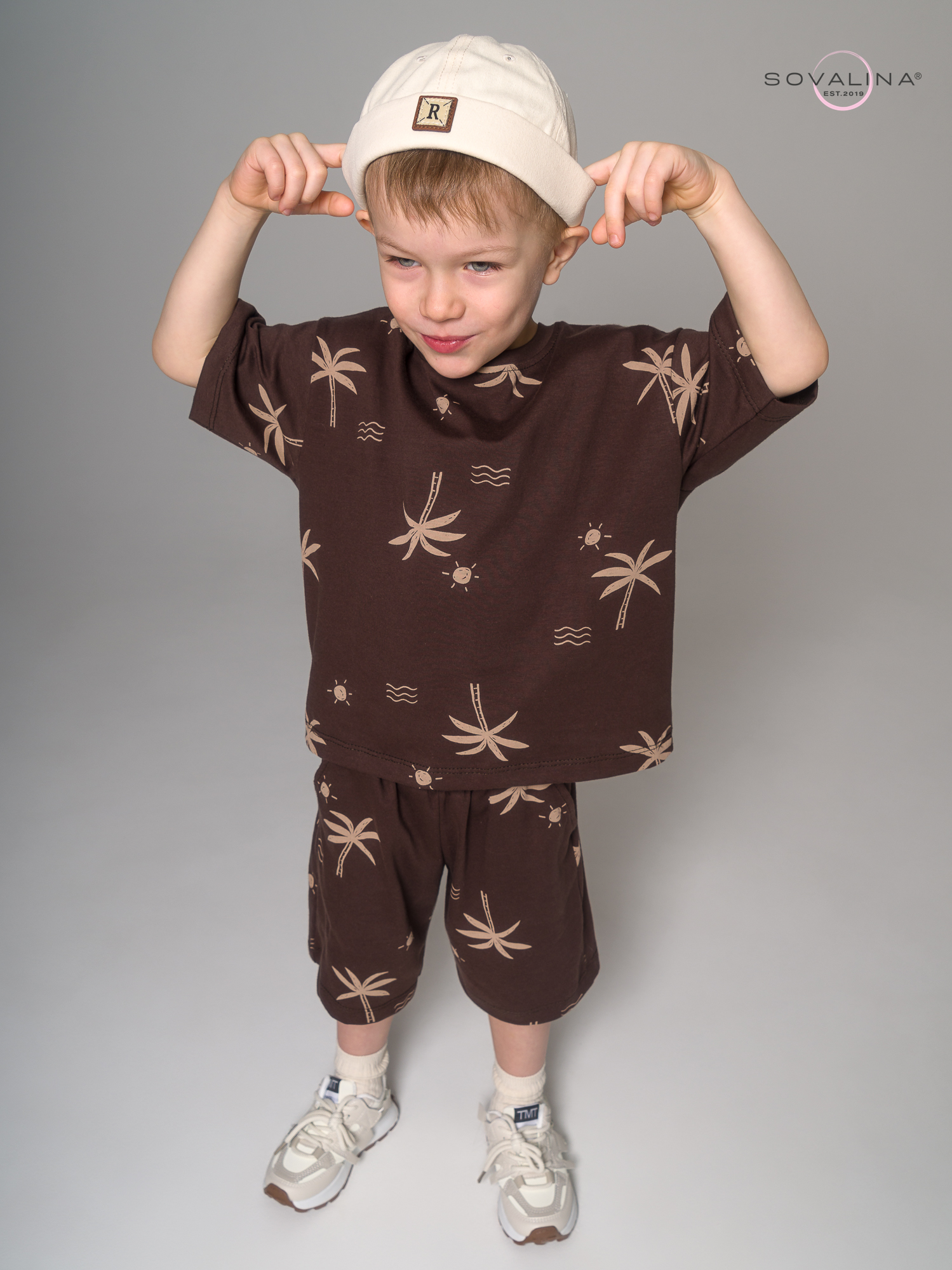 Костюм Light men пальмы коричневые