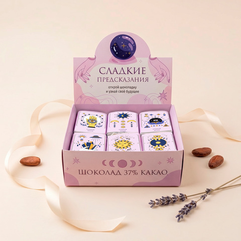 Шоколад 12г. «Сладкие предсказания», в шоубоксе (30 шт.)