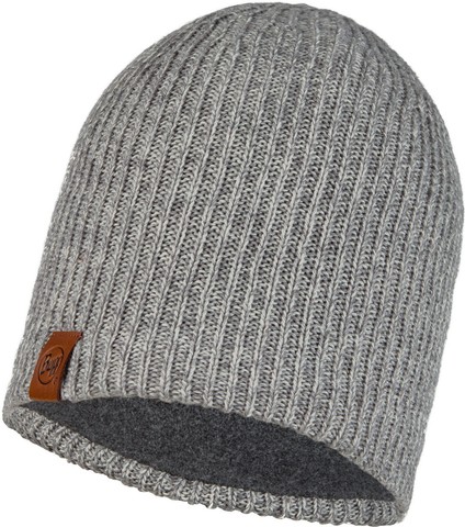 Шапка вязаная с флисом Buff Hat Knitted Polar Lyne Light Grey фото 1