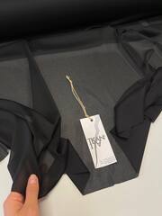 Дублерин эластичный клеевой (плотность 25гр/м2) (100%PE, Черный, 150, 130-150 градусов)