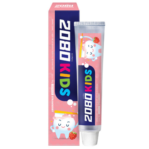Детская зубная паста с клубникой Dental Clinic 2080 KIDS Strawberry Toothpaste ,80 гр