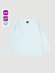 Лонгслив с застёжкой-планкой Mjölk White Blue