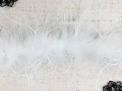 Боа страусиное, ш. 23 см, 21-25 гр, белый