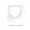 Cezares TRAY-M-R-90-550-35-W Душевой поддон из стеклокомпозита (SMC)