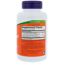 Now Foods, Экстракт из листьев оливы, 100 растительных капсул