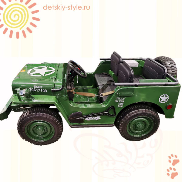 Электромобиль TOYLAND Джип Jeep Willys mini 2628 чёрный
