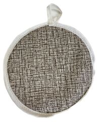 Прихватка рогожка круглая