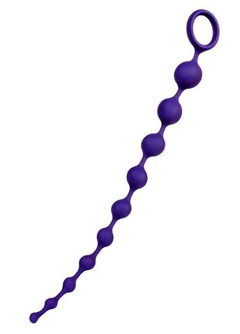 Фиолетовая силиконовая анальная цепочка Grape - 35 см. - ToyFa ToDo 356005